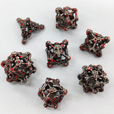 Necroforge Copper Metal Hollow Dice Set with Skull Design – 6 Colors Available